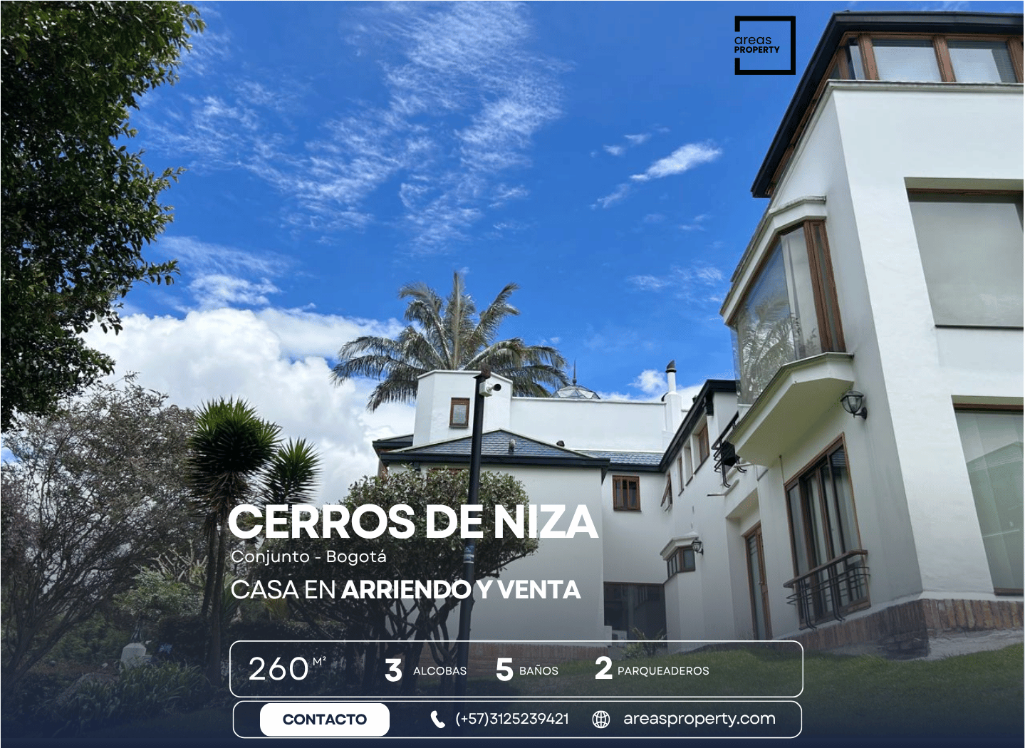 Casa en Venta y Arriendo en Cerros de Niza (260 m²)